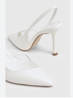 SCHUTZ White Pointed Slingback EMMA Pumps